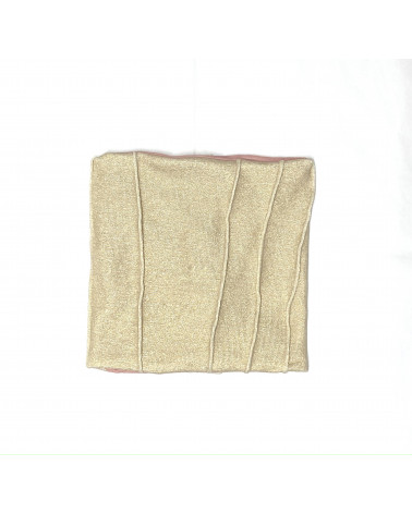 Trendy Japanese gold knit neck warmer, made in our workshops Ken Okada Paris, Made In France