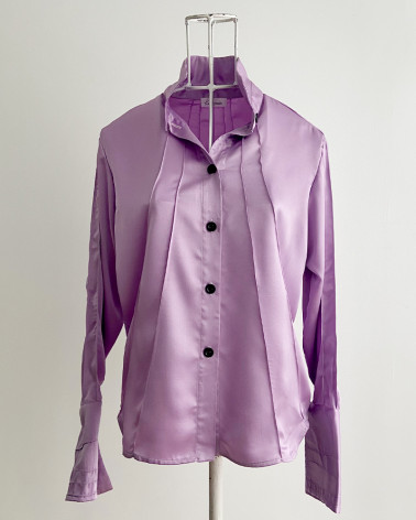 Women's lilac silk shirt